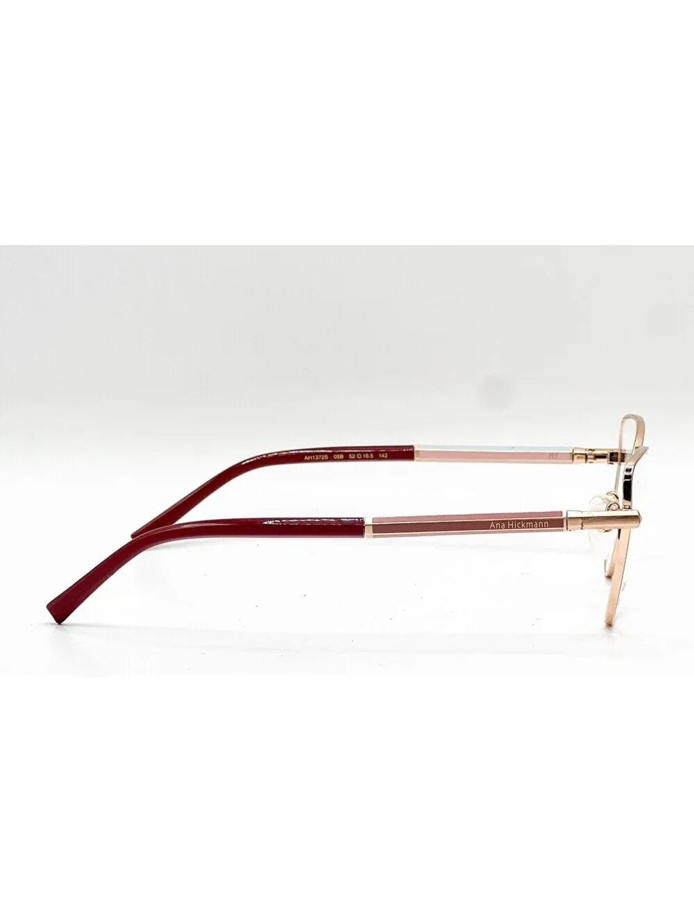 Ana Hickmann Ah1372S 05B Black Red Authentic Eyeglasses 52-16.5-142